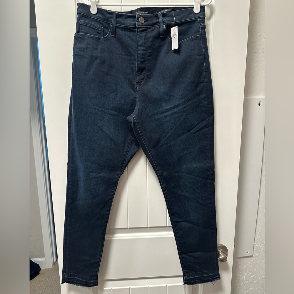 Banana Republic Women’s High Rise Skinny Dark Blue Jeans